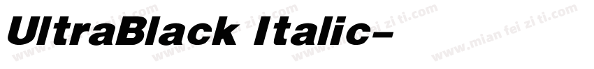 UltraBlack Italic字体转换